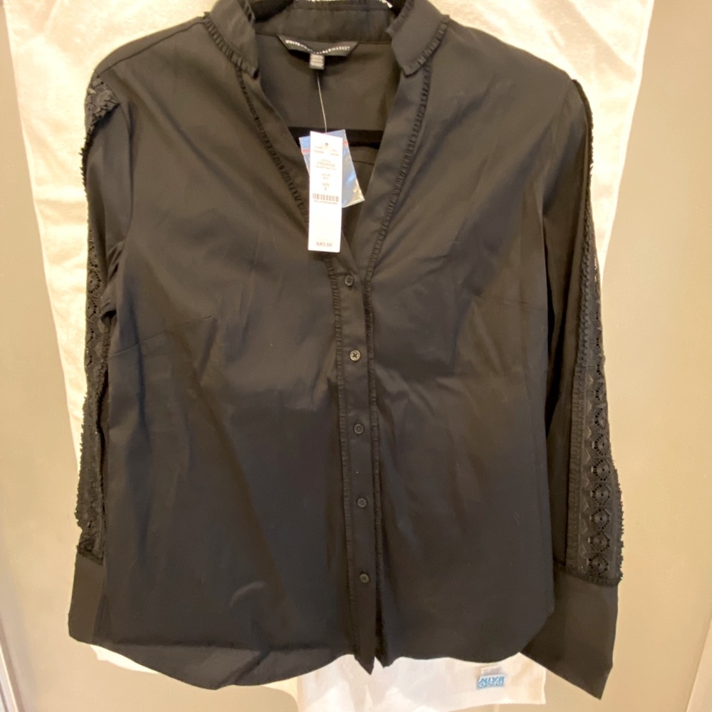 WHBM Poplin button down shirt.